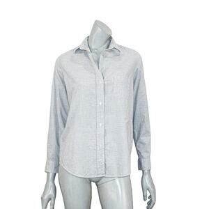 GRAYSON the HERO Women's Button up Shirt in Gray cotton size 02
